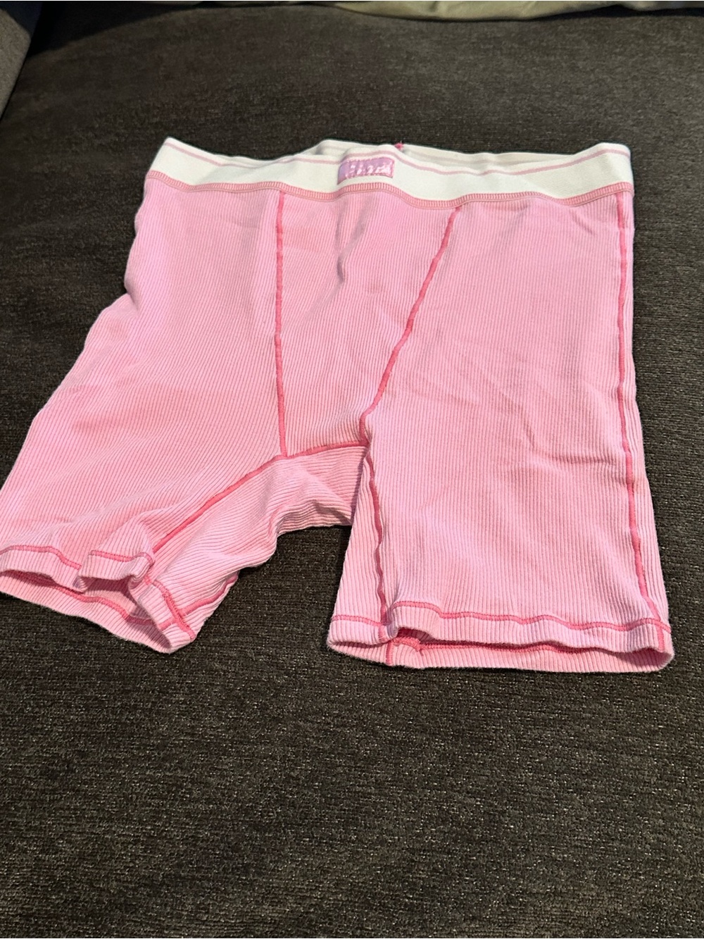 Skims Bubblegum Cotton Rib Boxer